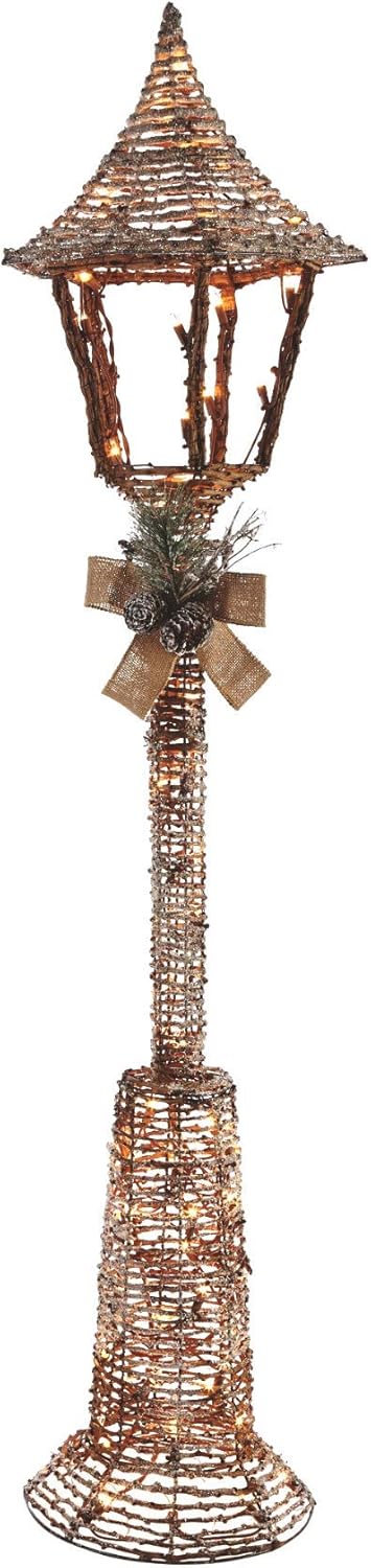 5 Ft. Pre-Lit Light Up Christmas Lamp Post Decoration I9948