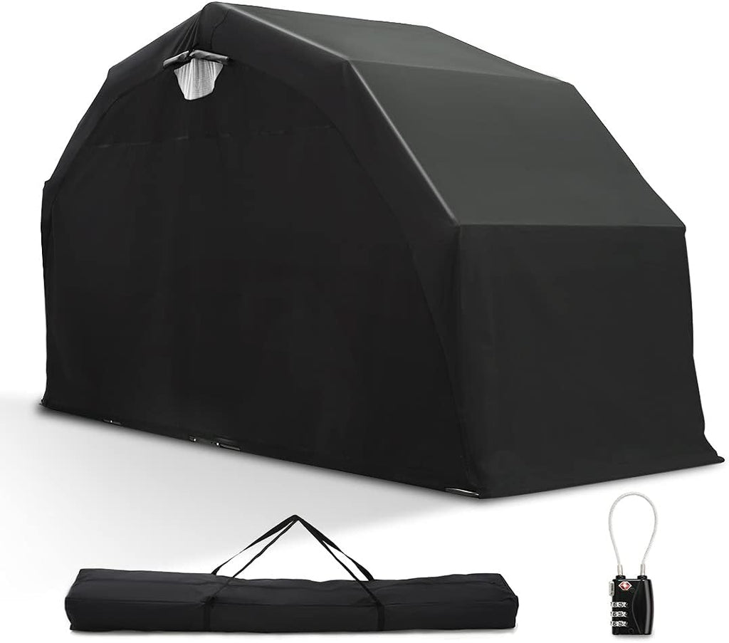 Heavy Duty Motorcycle Storage Shelter Shed Cover Tent with Carry Bag I680448