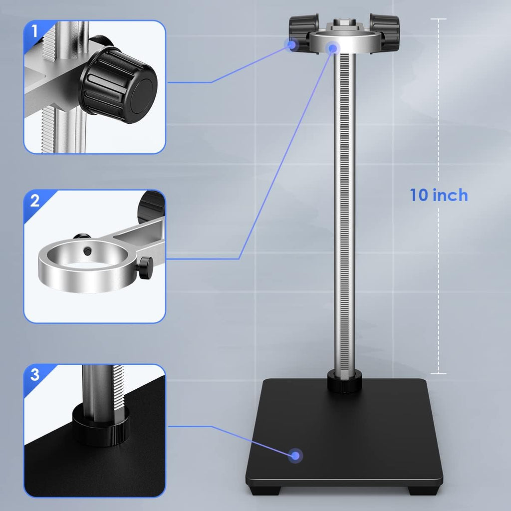 Microscope Base Stand, Aluminum Alloy, Pack of 2 C157