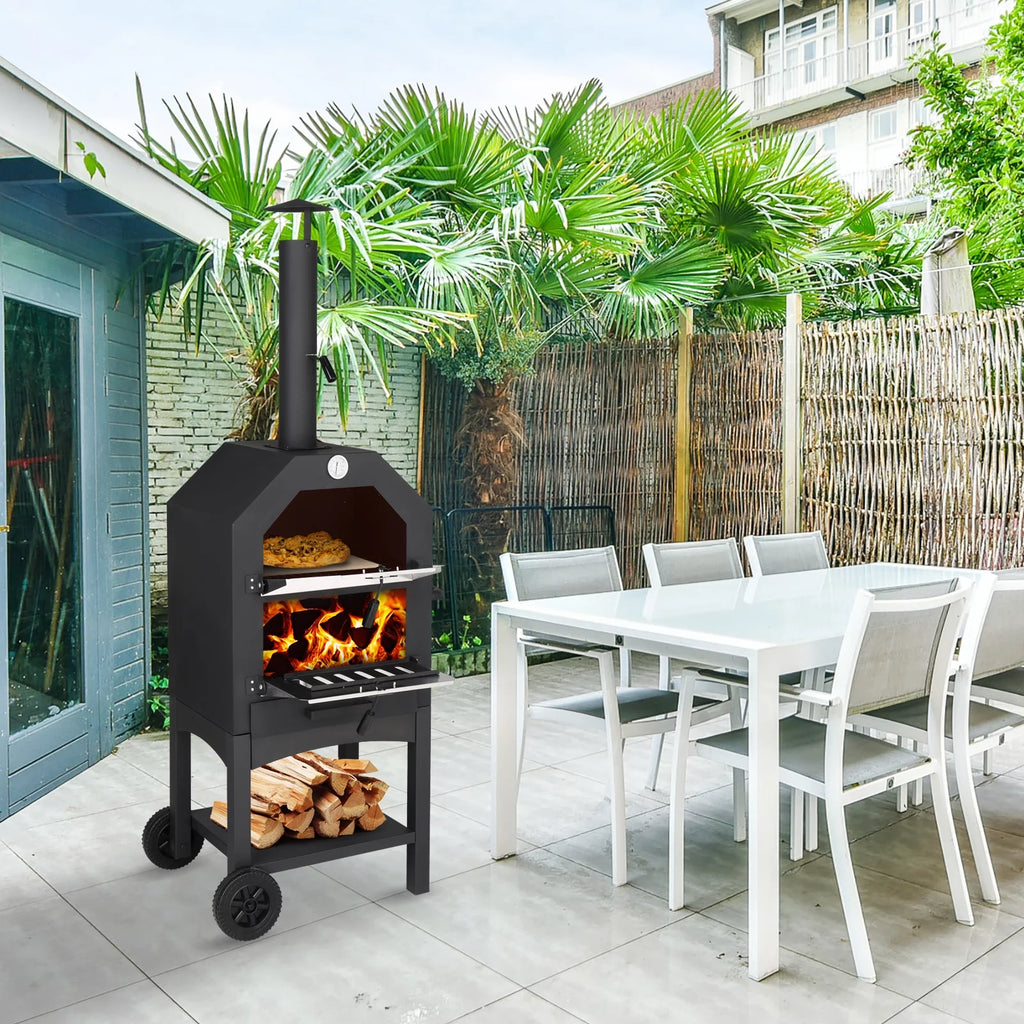 Outdoor Wood Fire Pizza Oven 14'' with Pizza Stone F531151