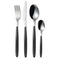 Black 24 Pieces Cutlery Set J215229