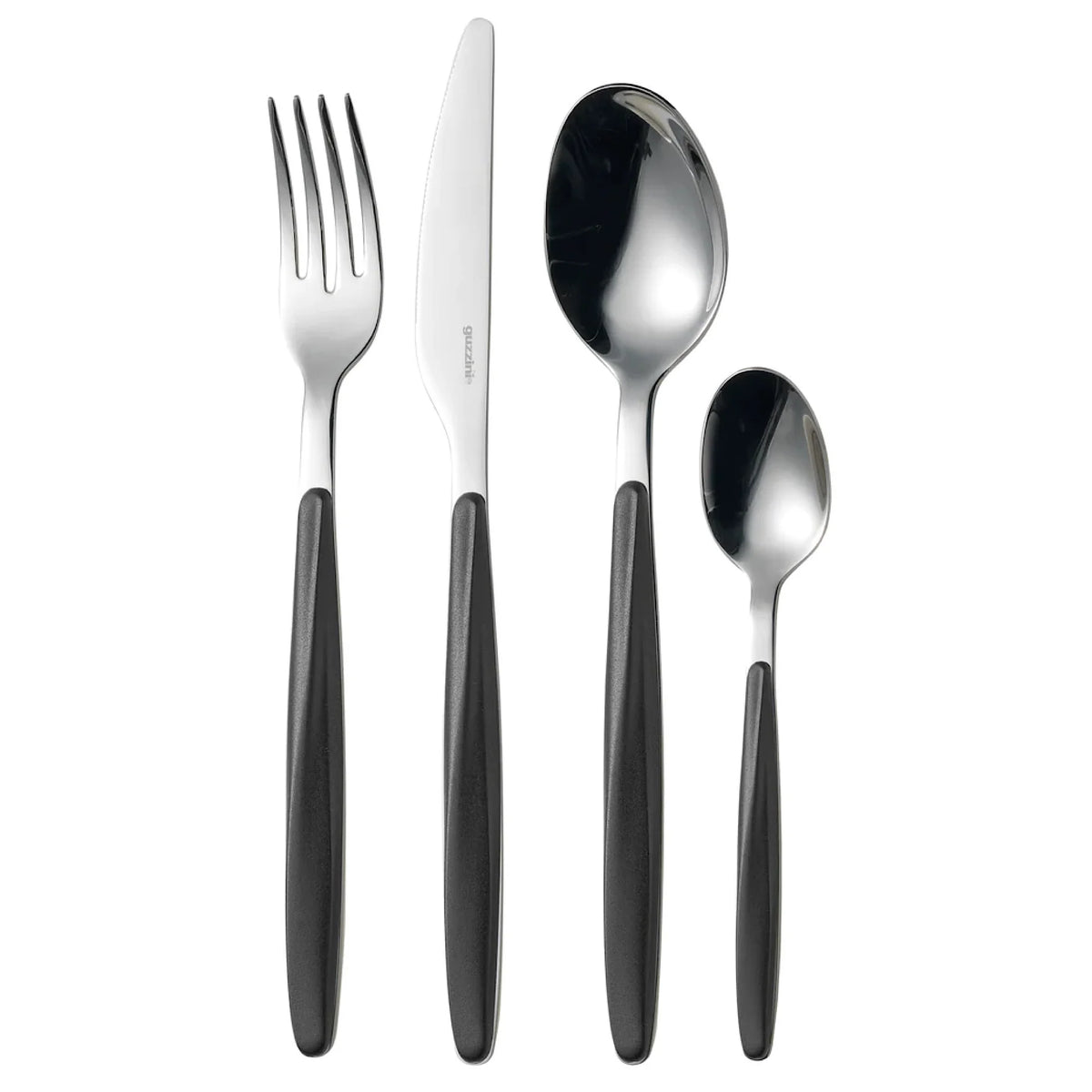 Black 24 Pieces Cutlery Set J215229
