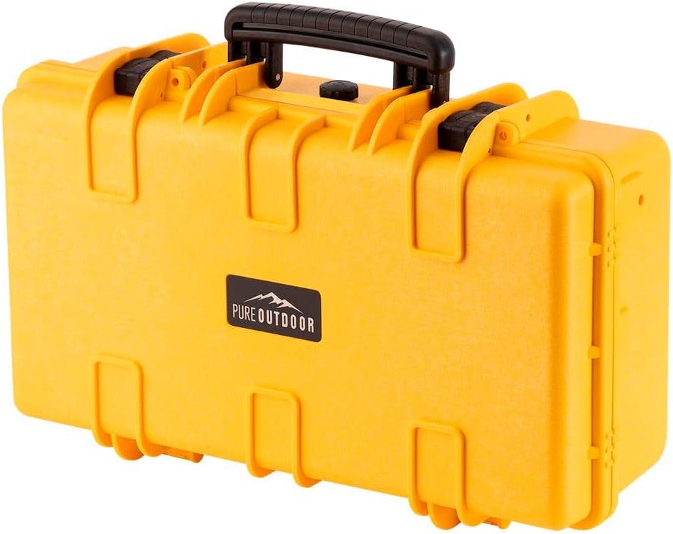 Black Weatherproof Shockproof Hard Case with Customizable Foam I121