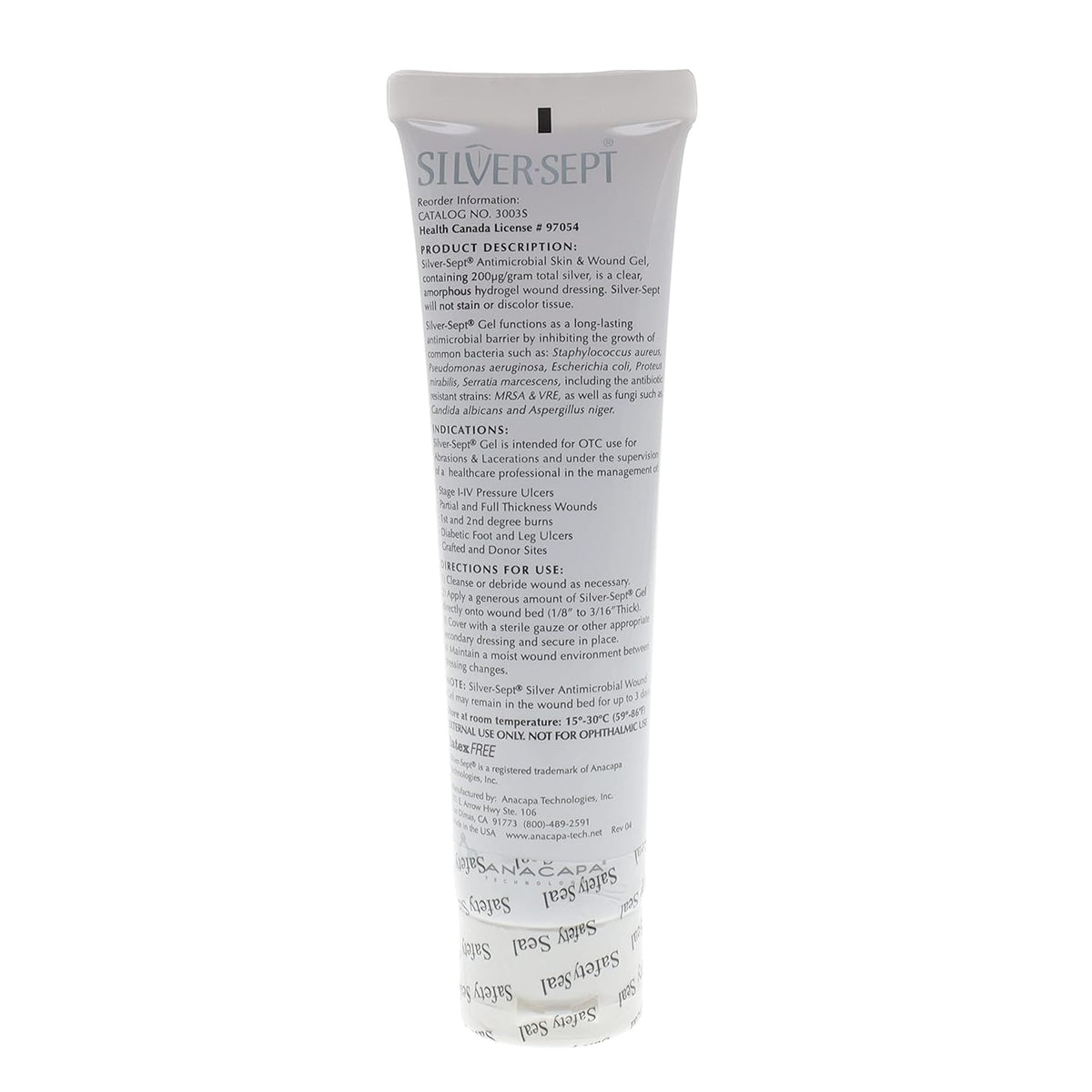 Silver Skin and Wound Gel, 3 oz. Tube I97516