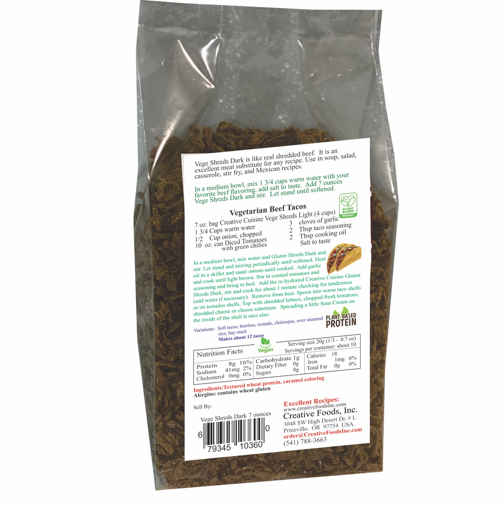 Mixed Light & Dark Vege Shreds 12 - 7 oz. bags S738479