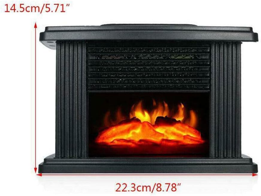 Freestanding Electric Fireplace Stove with Realistic Flame Effect, 1000W Q2614