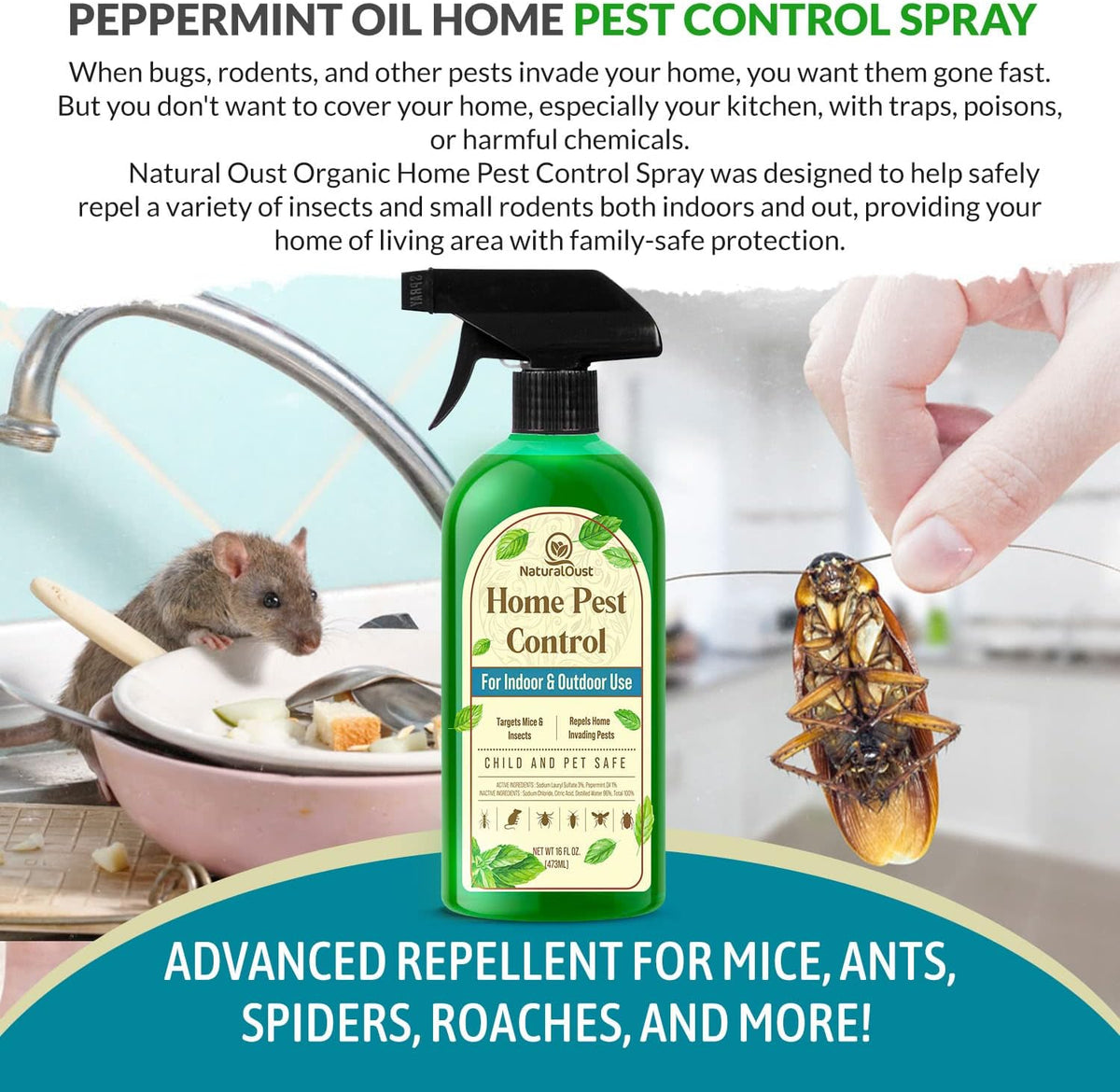Peppermint Oil Mouse Repellent Spray Y2474
