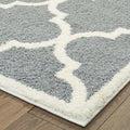 Grey Cream Microfiber Area Rug 5'3" x 7'6" M576155
