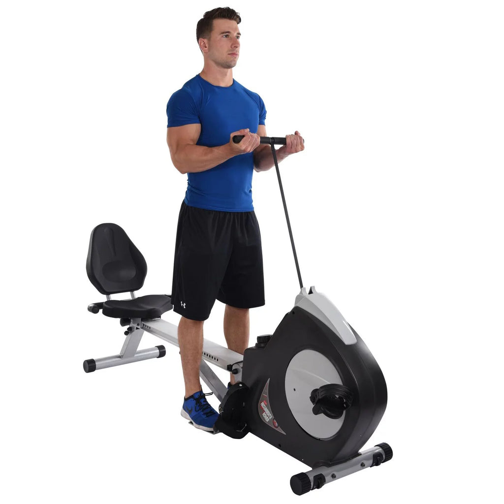 2 in 1 Recumbent Exercise Bike and Rower Machine J97835