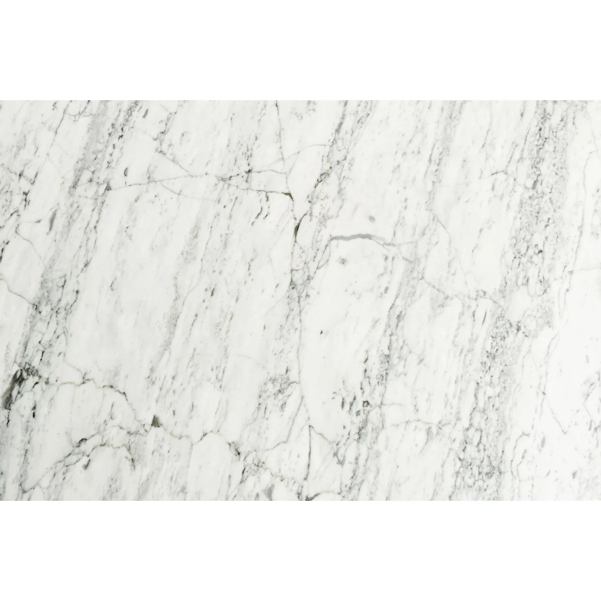 White and Beige Rectangular Marble Side Table J86238