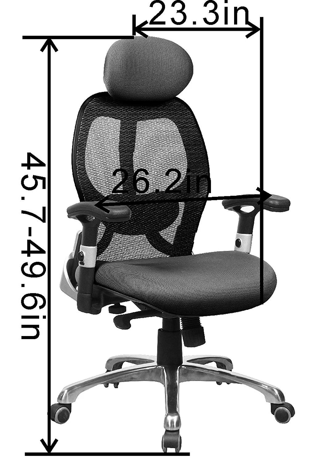 Gray Leather Office Chair W21194