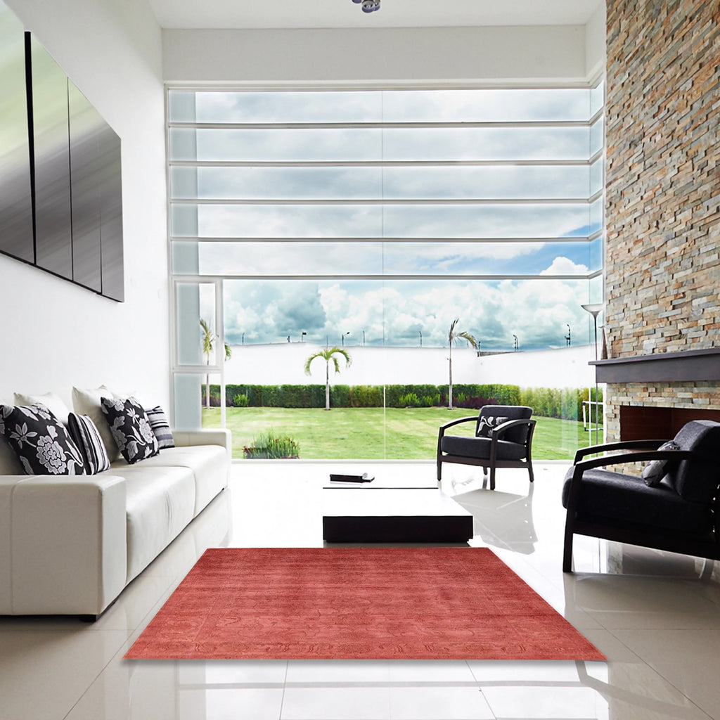 Bright Orange Rectangle Area Rug G138115