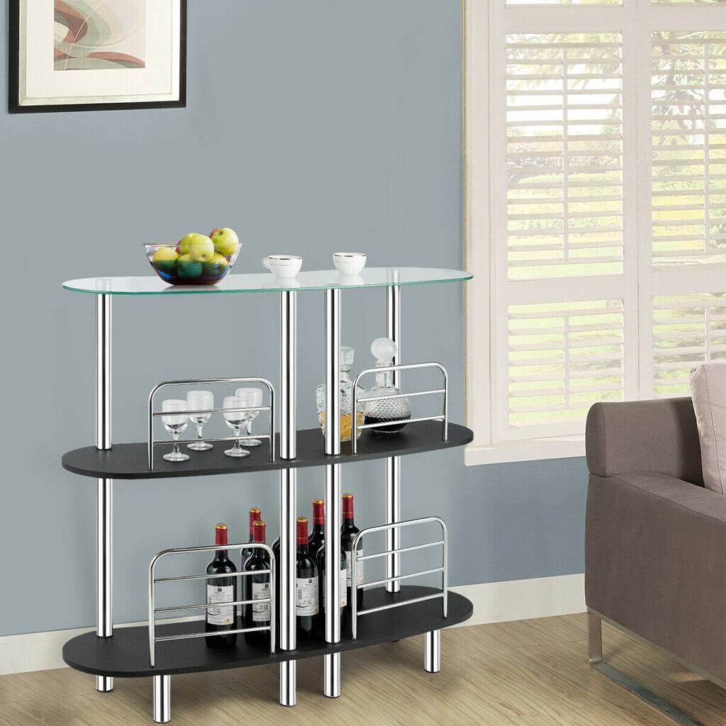3-Tier Bar Table with Tempered Glasstop N522645
