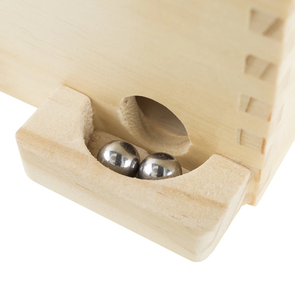 Wooden Maze Game with Two Steel Marbles O161450