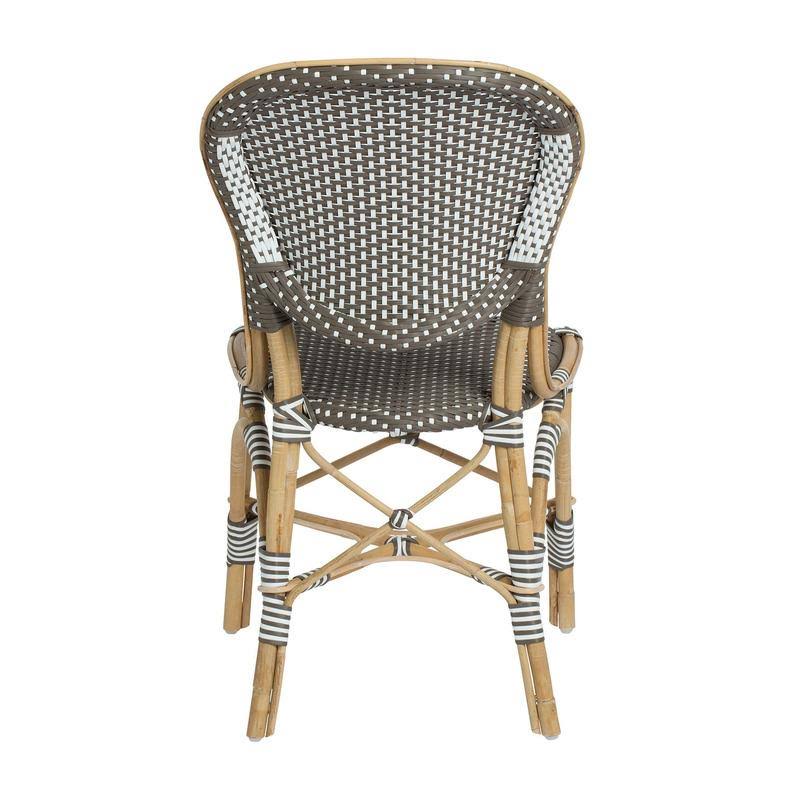 White Cappuccino Dots Side Chair W4084