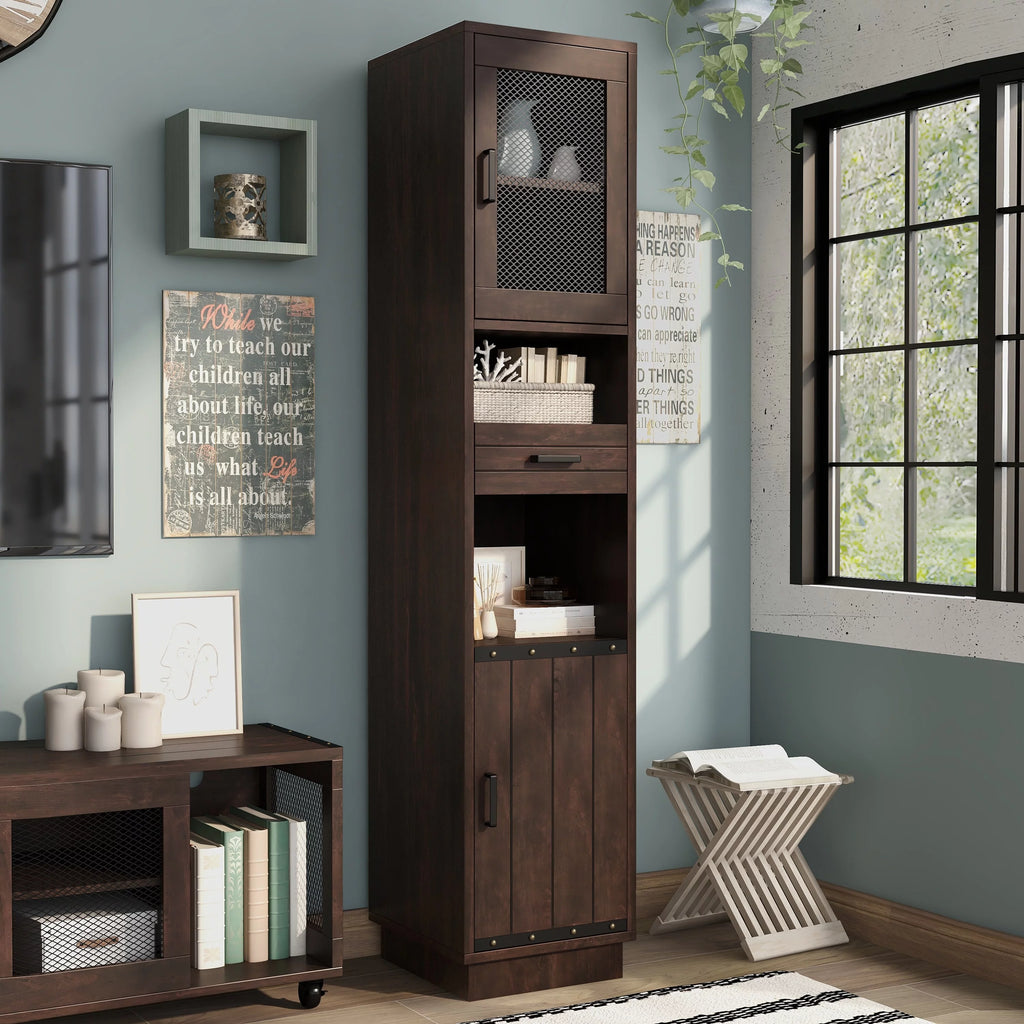 Walnut Multi-Storage TV Tower B585