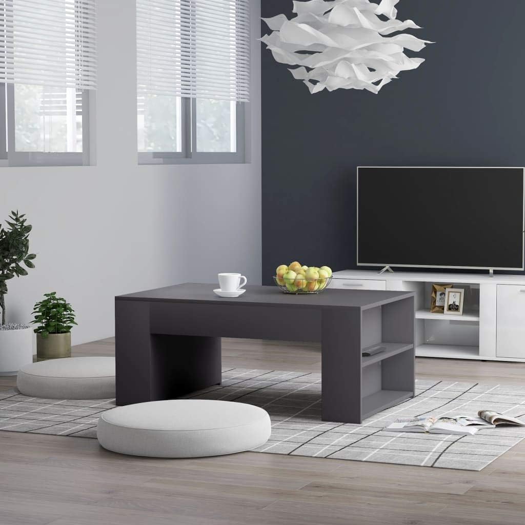 White Chipboard Coffee Table Storage Cabinet X4734