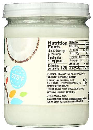 Organic Refined Coconut Oil, 14 Fl Oz (Pack of 2) X36718