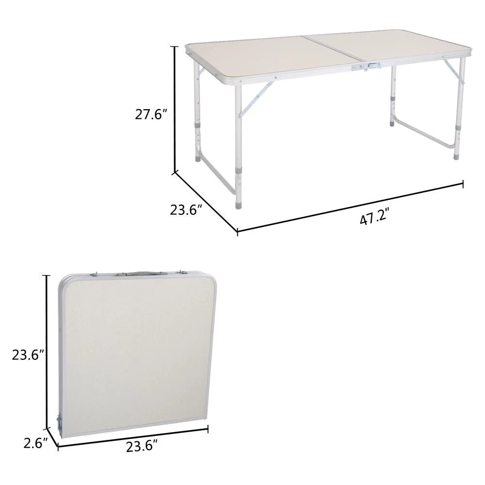 4Ft Folding Table White Q569563