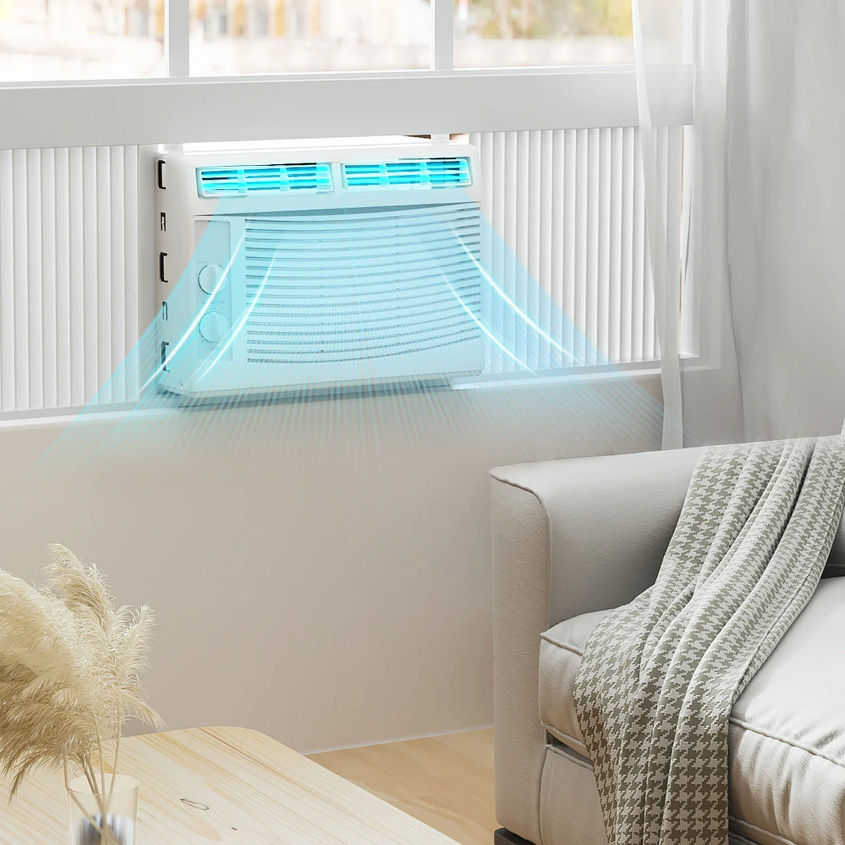 5,000 BTU 115V Window Air Conditioner with Multi-Speed Fan, White D3424