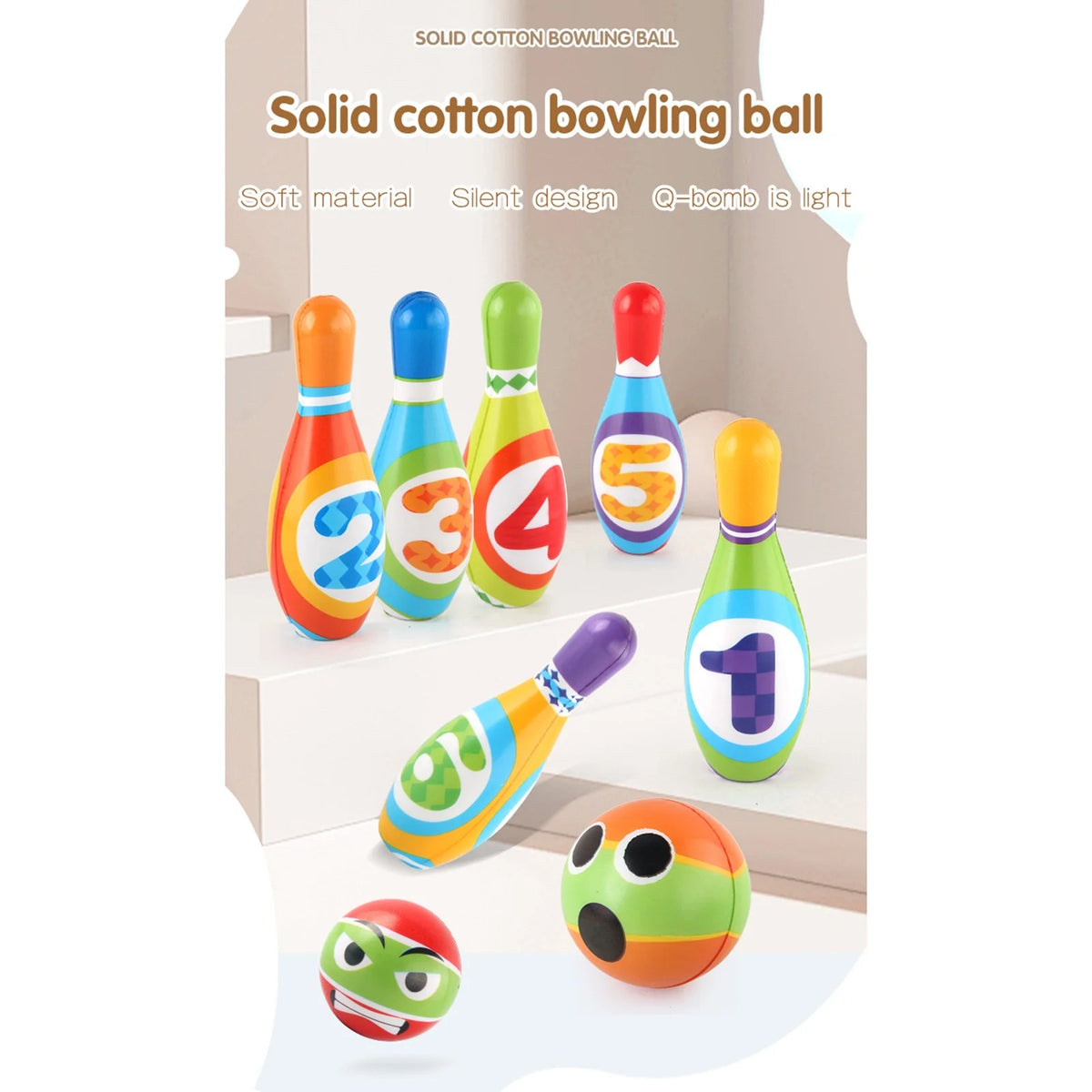 Mini Bowling Game Indoor Outdoor Sports Garden Toys C872