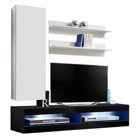 White Wall Mounted Floating Entertainment Center I109144
