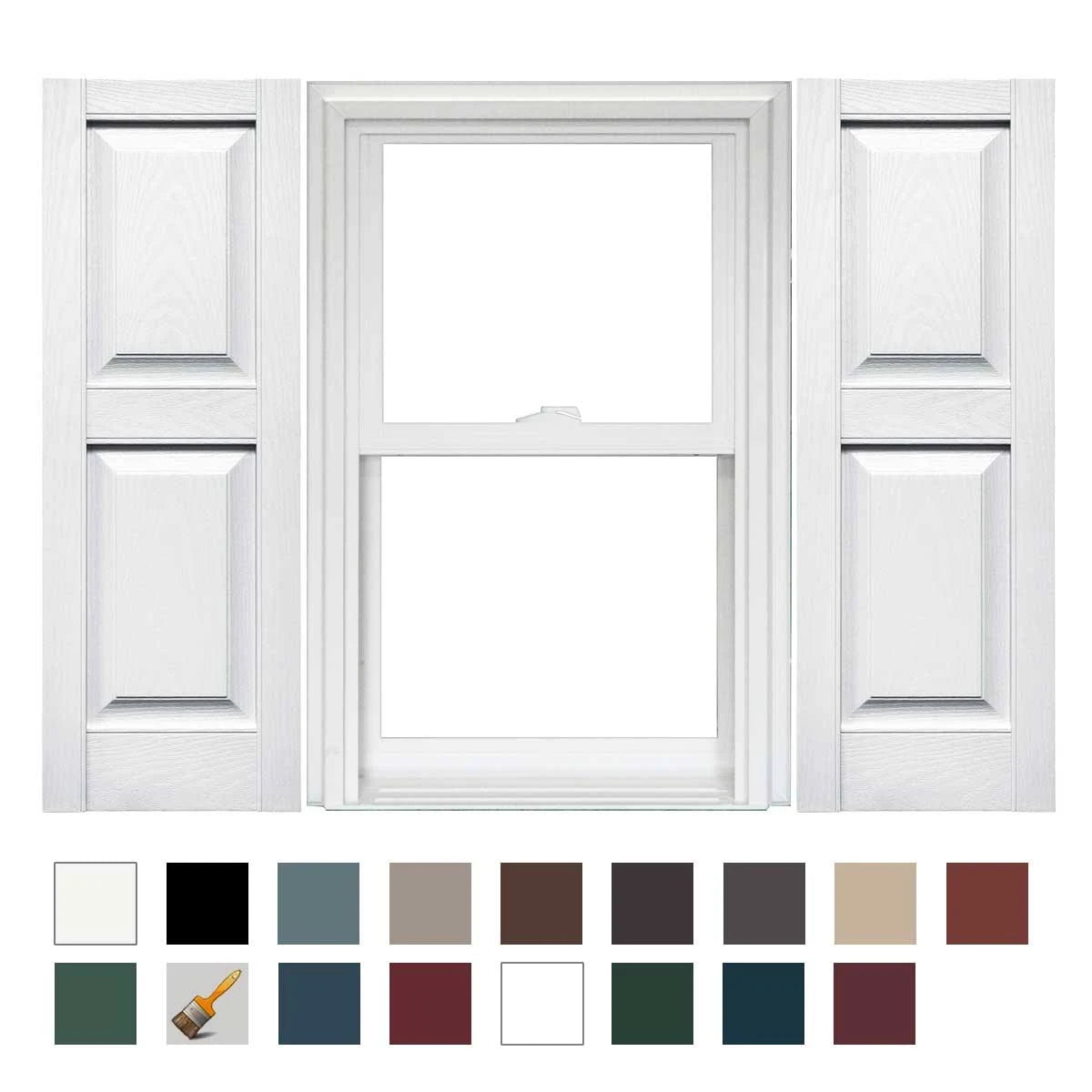 White Vinyl Shutters (1 Pair) 14.75 x 71 V2170
