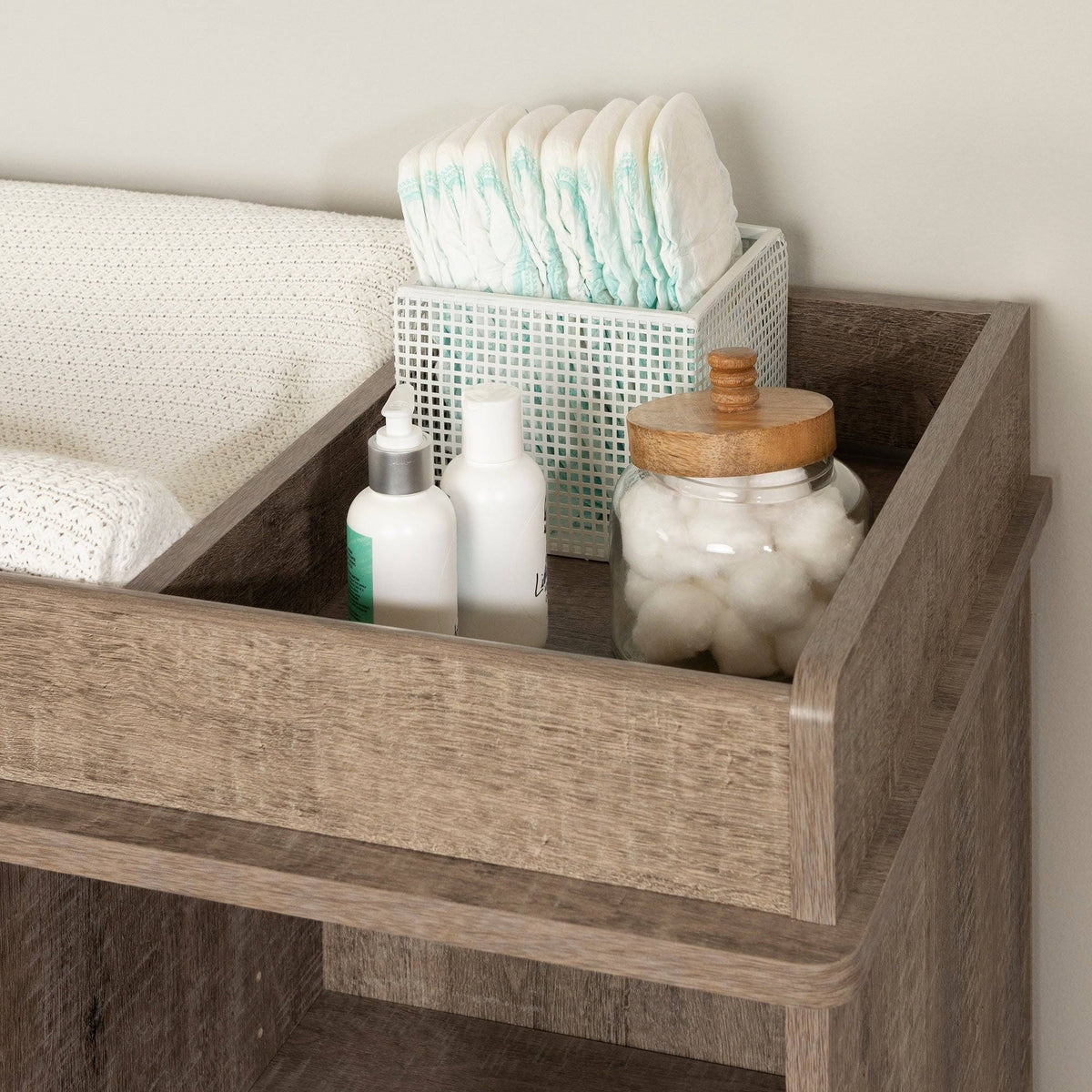 Weathered Oak Changing Table T302