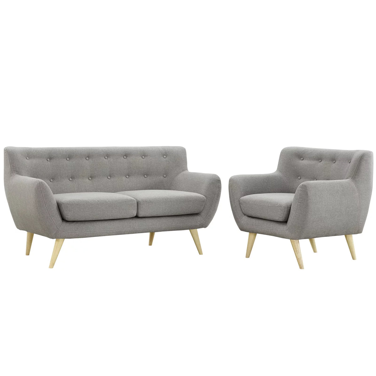 Light Gray 2 Piece Living Room Set B325724