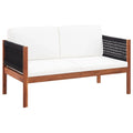 2-Seater Acacia Wood Patio Sofa V83537