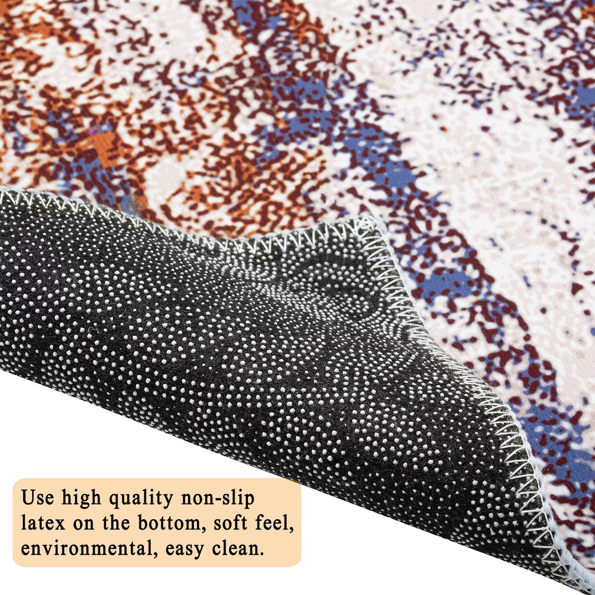 Abstract Faded Boho Vintage Diamond Area Rug U25282