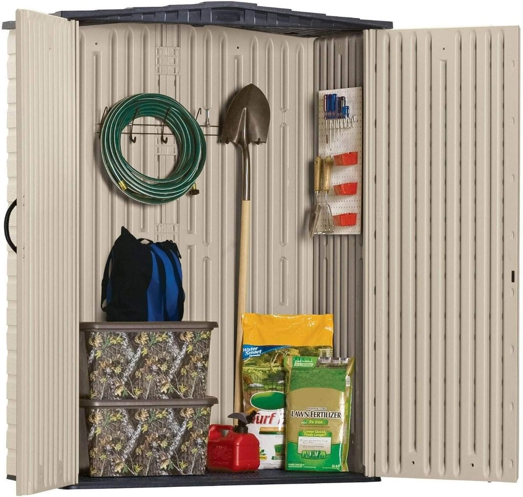 Beige/Brown 2.3 x 4.6 Ft Resin Outdoor Storage Shed Z2525