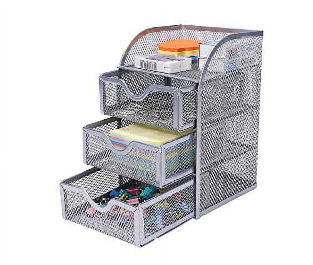 Mesh Desk Organizer Set with Drawer Y849