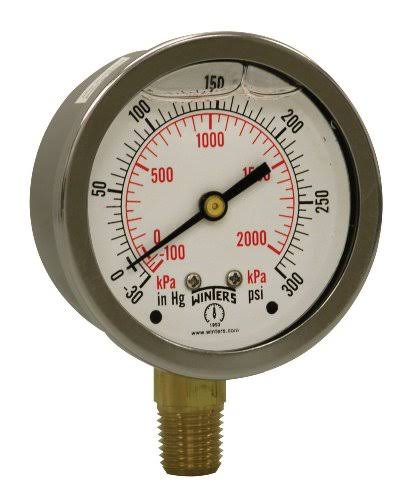 Stainless Steel 304 Liquid Filled Pressure Gauge O660256