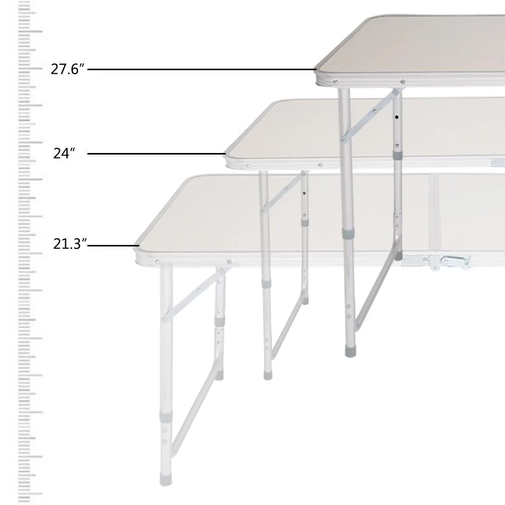4Ft Folding Table White Q569563
