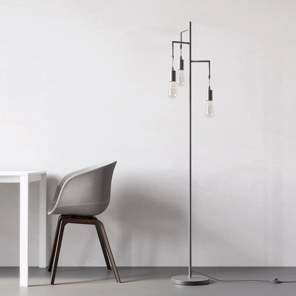 3 Light Black Floor Lamp K124535
