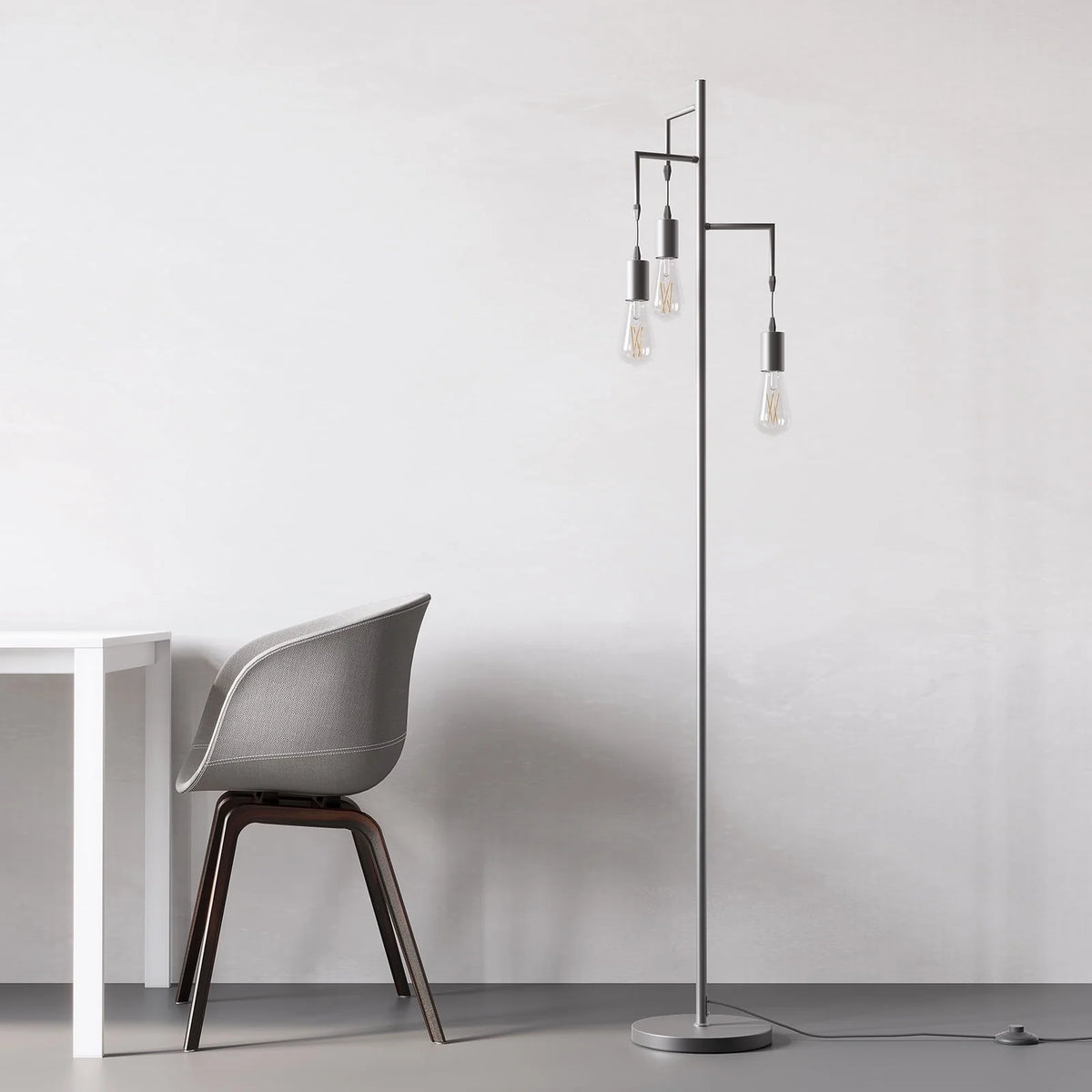 3 Light Black Floor Lamp K124535