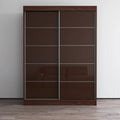 2 Door 59" Wide High Gloss Wardrobe Armoire Y608