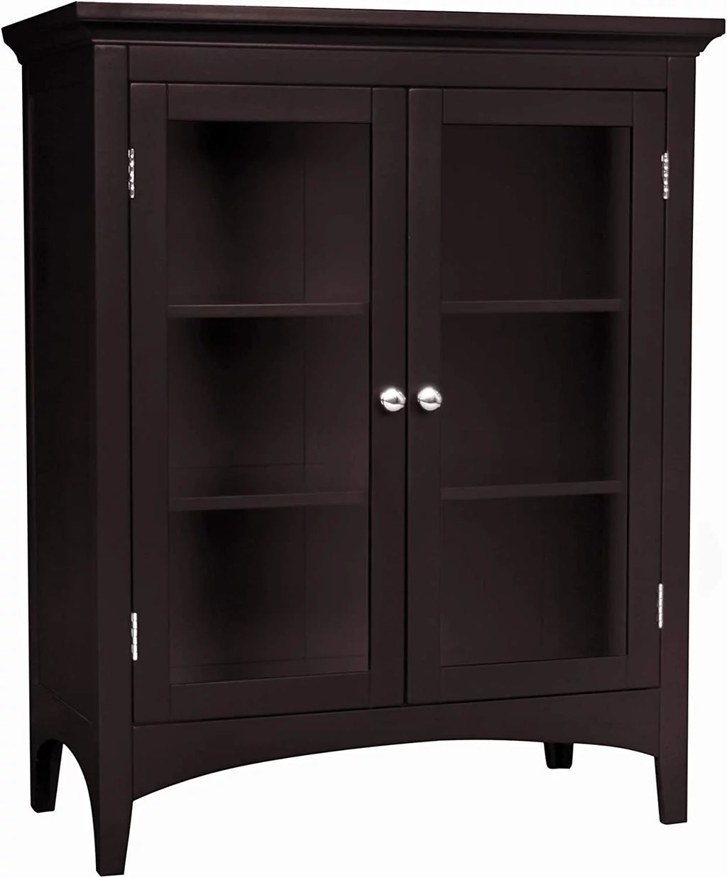 Wooden Floor Cabinet with 2 Glass Doors B1434