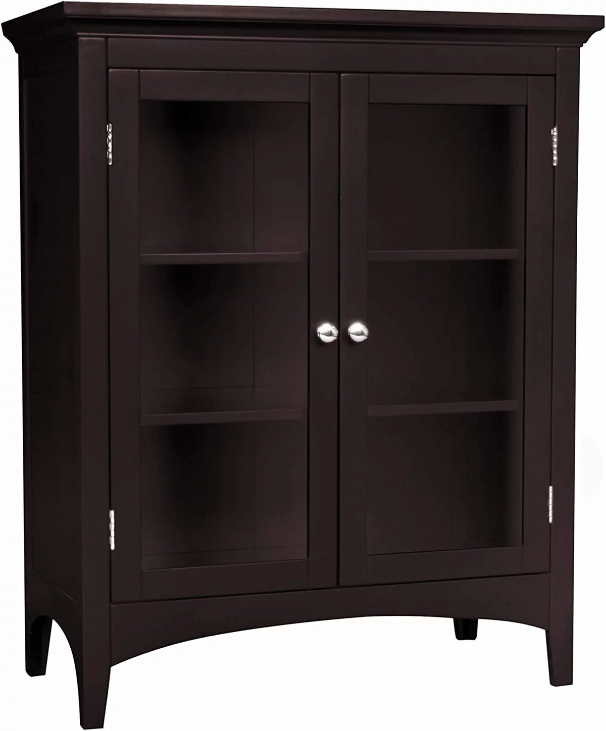 Wooden Floor Cabinet with 2 Glass Doors B1434