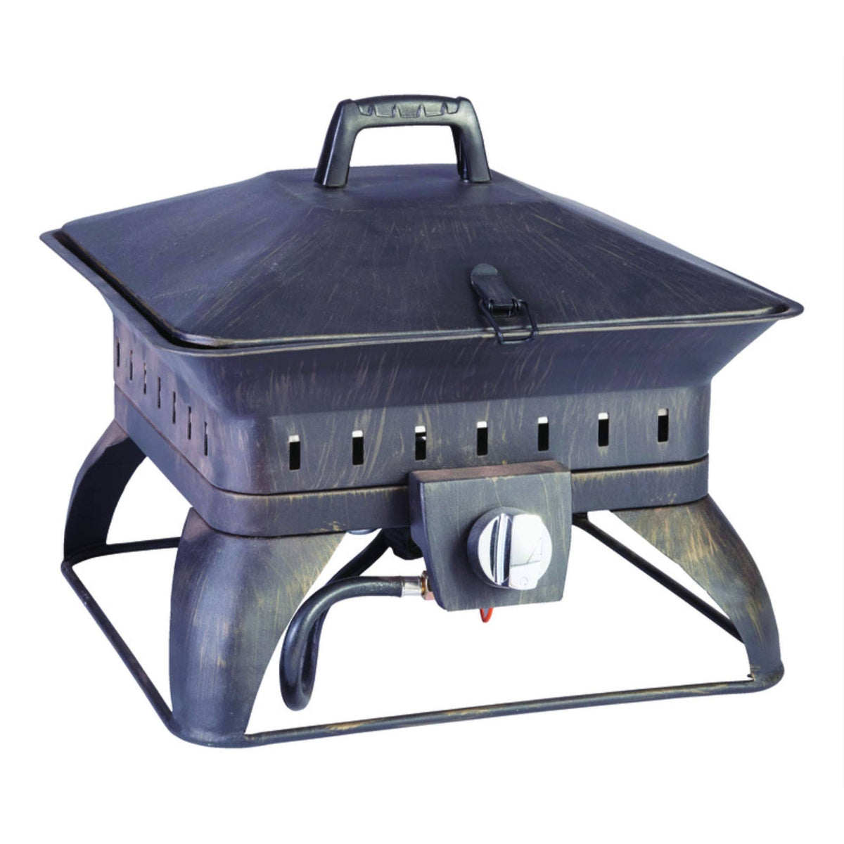 Square Portable Propane Fire Pit 14.6 in. H x 18.7 in. W x 18.7 in. D Porcelain T869