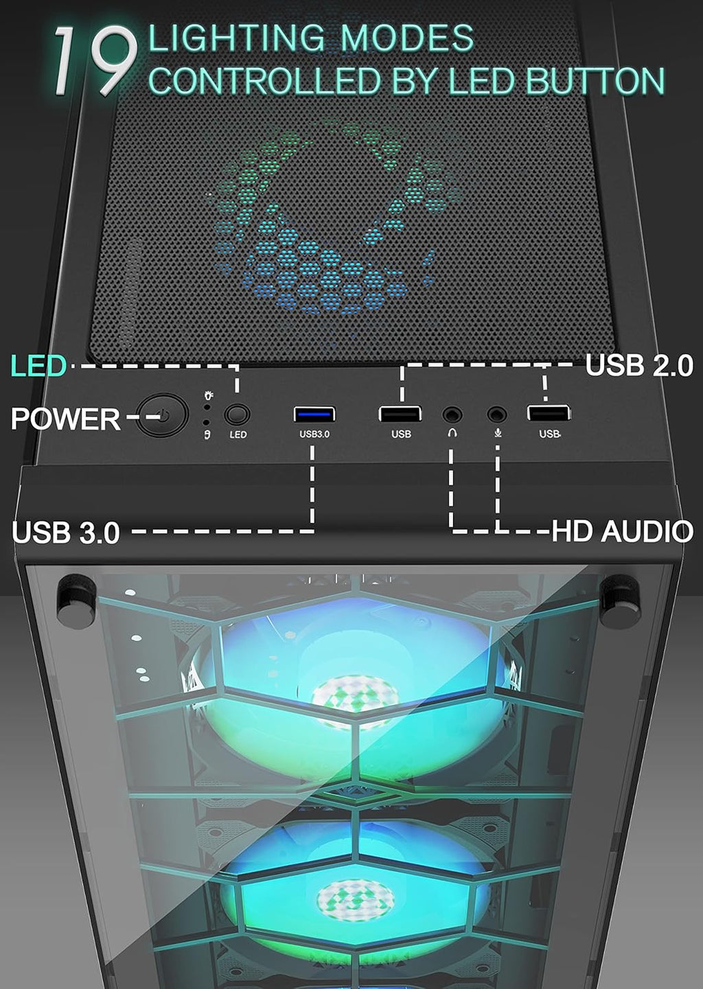 ATX PC Case with CPU Fan W447112