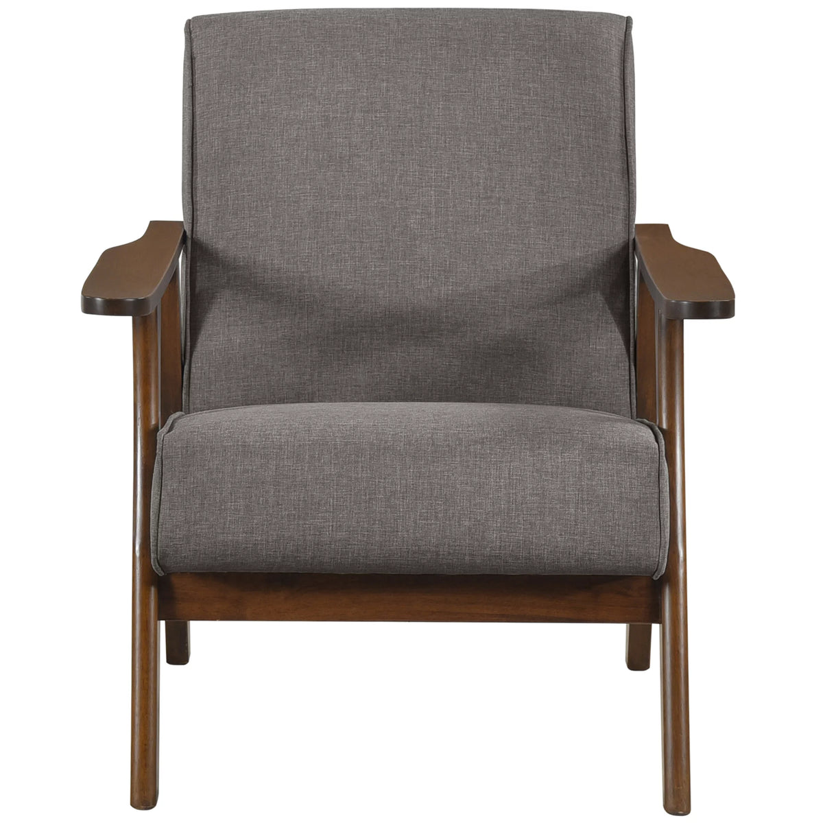 Dark Grey Upholstered Linen Accent Chair N43132