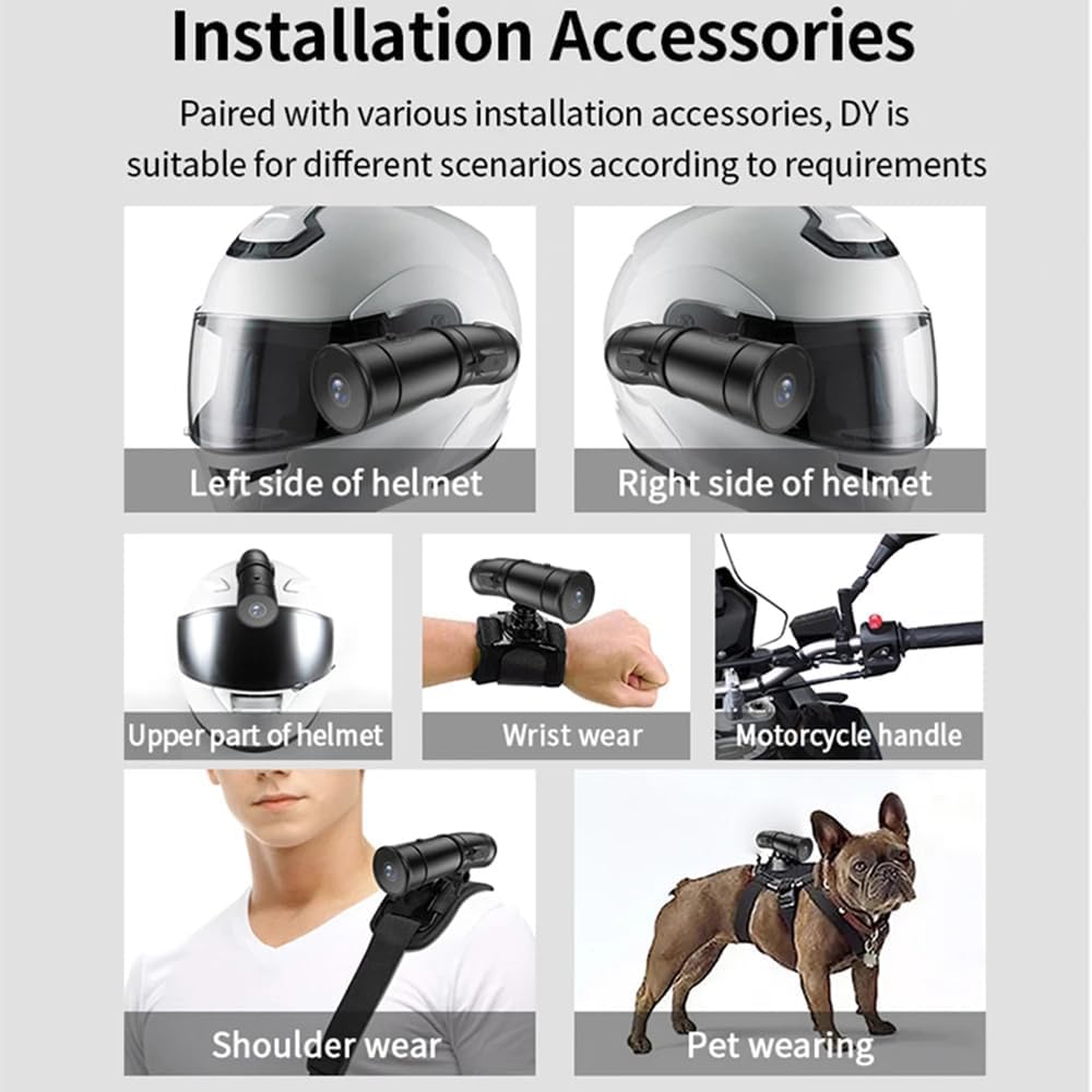 Motorcycle 2K Dash Cam with Front & Rear Camera V7674