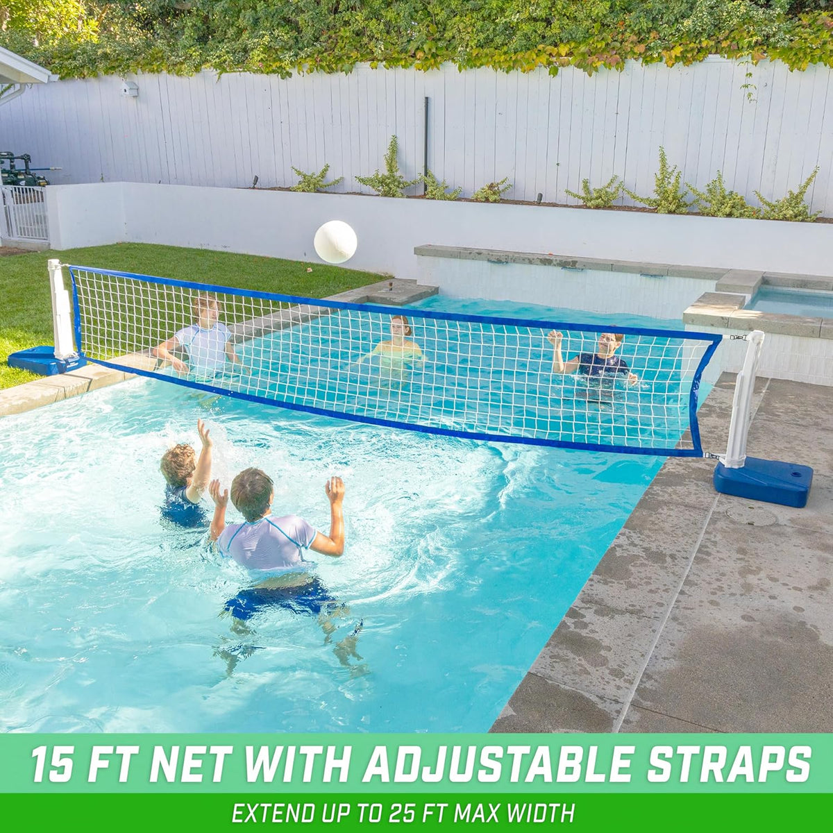 2-in-1 Pool Basketball Hoop & Volleyball Net Game Set B575470