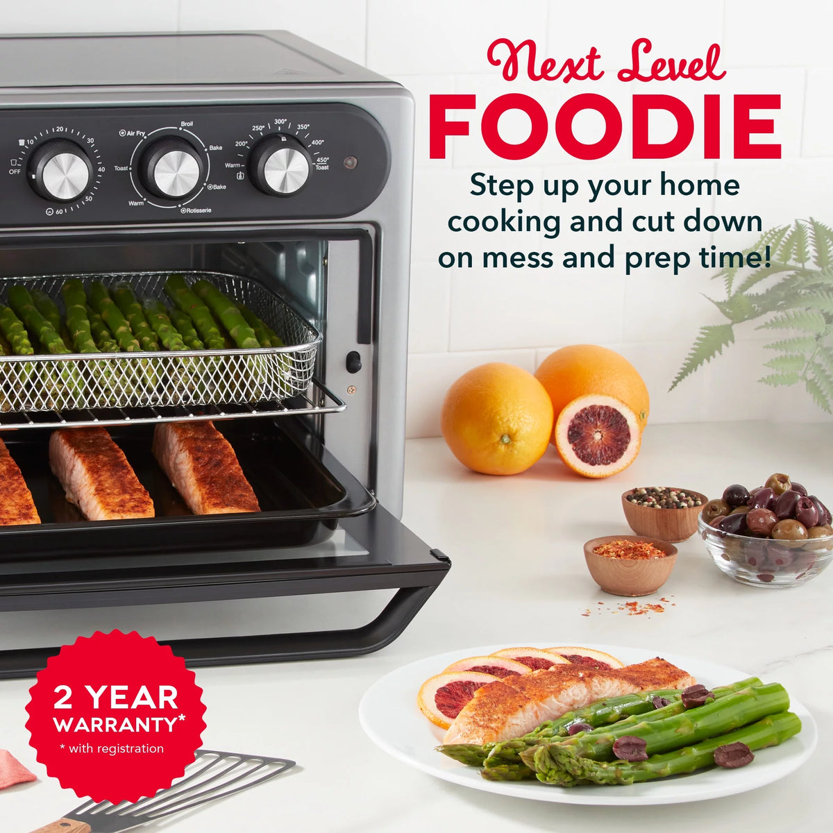 7 in 1 Convection Air Fryer Oven, 23L, 1500 Watt X4819