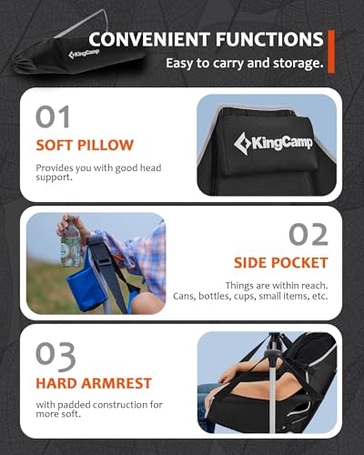 Oversized Folding Hammock Camping Chair with Cup Holder T379658