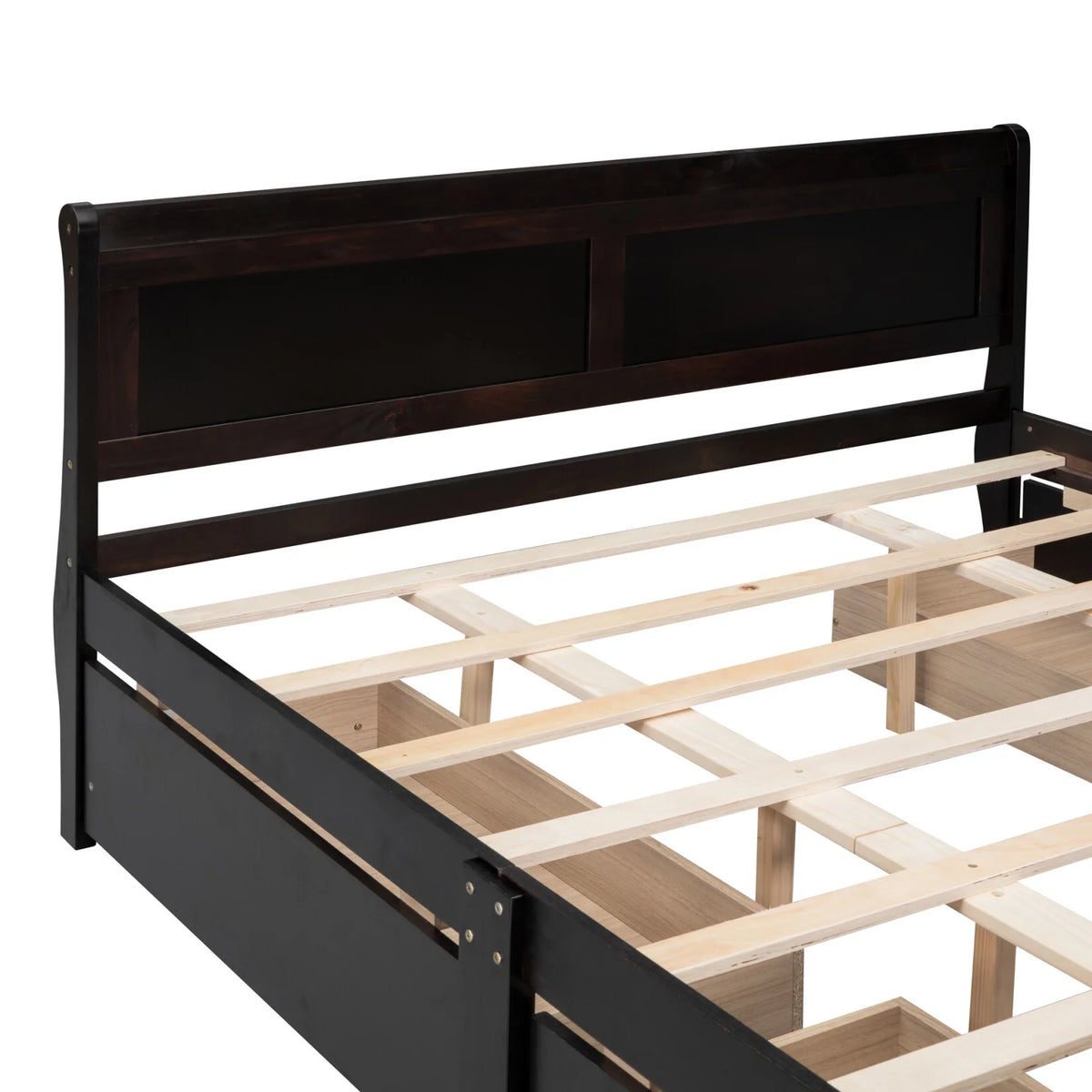 Queen Size Wood Platform Bed with 4 Drawers V9250