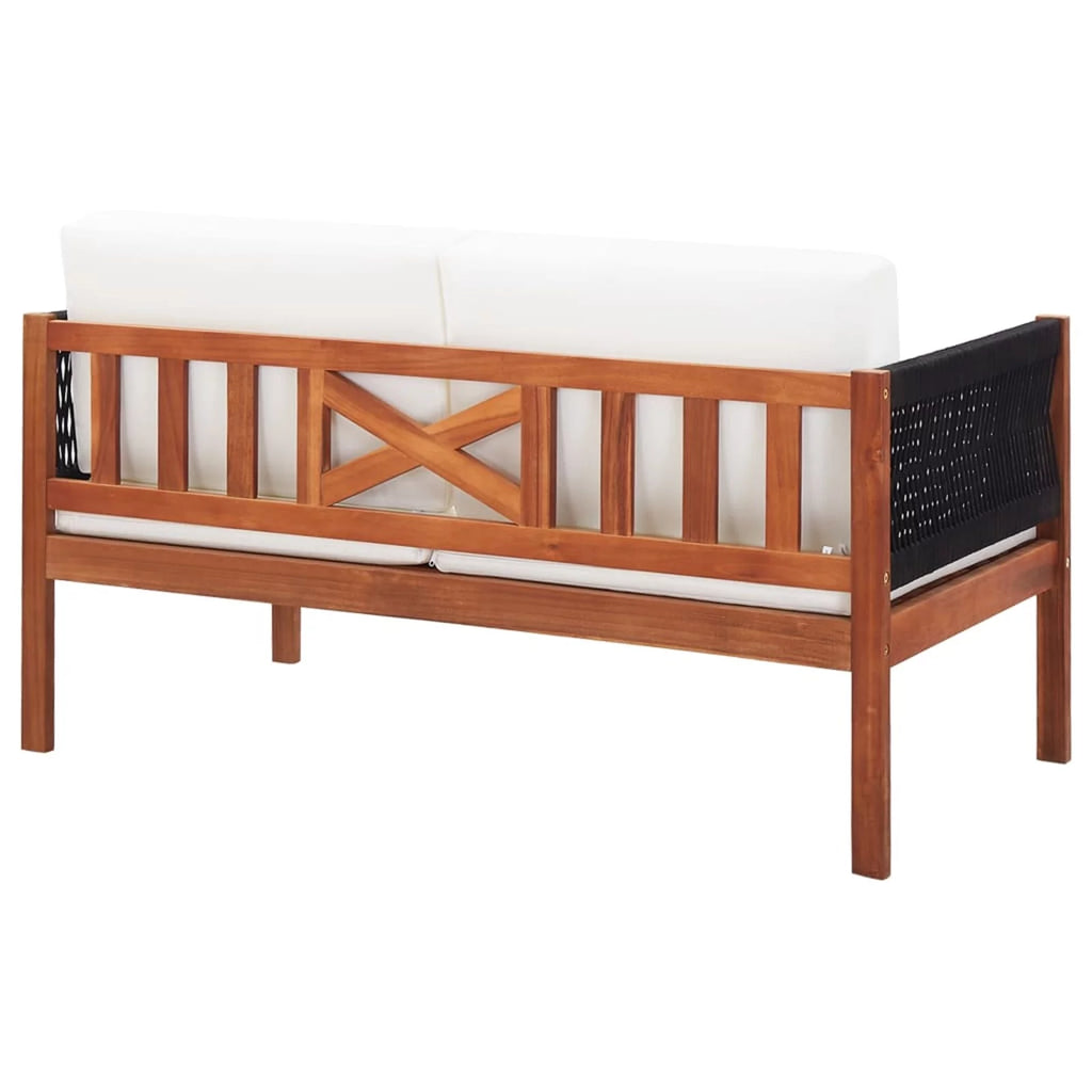 2-Seater Acacia Wood Patio Sofa V83537