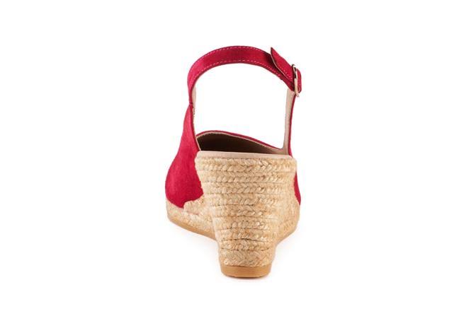 Suede Slingback Buckle Wedges Z6484